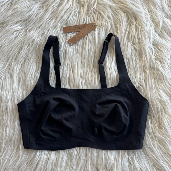 Skims Naked Scoop Bra Onyx Size Large - Picture 2 of 7